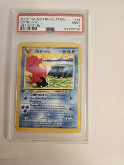 Pokemon Octillery 34/64 Neo Revelation 1st Edition - PSA 9 MINT - Image 1