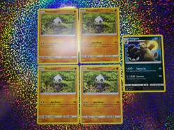 2019 Pokemon TCG Team Up Regular: Rare 94/181 Pangoro; 81/181 Pancham (x4) - Image 1