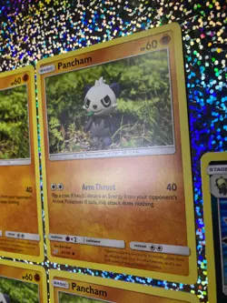 2019 Pokemon TCG Team Up Regular: Rare 94/181 Pangoro; 81/181 Pancham (x4) - Image 4