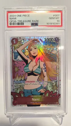 Nami OP-06 #007 Treasure Rare PSA 10 One Piece Wings of The Captain !GEM MINT! - Image 1