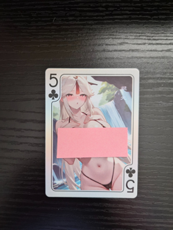 Goddess Story Card - Beautiful Delicate Moan - Poker 5 of Clubs - Ningguang - Image 1