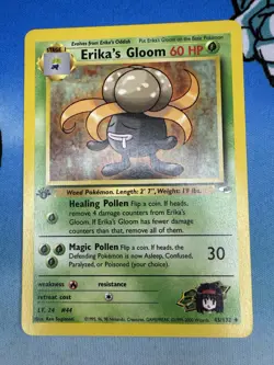 Erika’s Gloom 45/132 1st Edition Gym Heroes WOTC Pokemon Card - Image 1