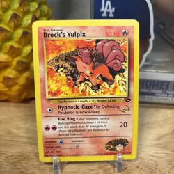 Pokemon TCG Cards Brock's Vulpix 37/132 Gym Challenge W Stamped Promo-LP - Image 1