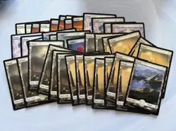 200 Full Art Basic Land Cards Lot - 40 of each Color Type +5 Full Art Wastes Mtg - Image 3