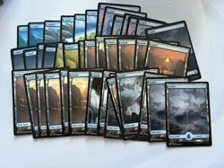 200 Full Art Basic Land Cards Lot - 40 of each Color Type +5 Full Art Wastes Mtg - Image 4