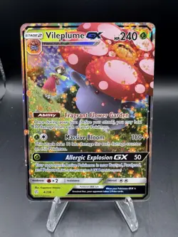 Vileplume GX 4/236 Cosmic Eclipse Ultra Rare Pokemon Card Sun & Moon Series - Image 1