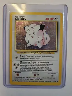 Clefairy Holo 5/102 Base Set 1999 WOTC Pokemon Card Vintage Original Rare MP - Image 1