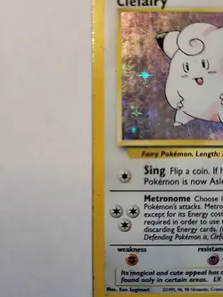 Clefairy Holo 5/102 Base Set 1999 WOTC Pokemon Card Vintage Original Rare MP - Image 3