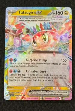 Pokemon TCG Tatsugiri EX 142/191 Double Rare Holo Card Surging Sparks - Image 1