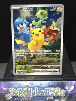 Pokemon Card Pikachu SVP 027 Scarlet & Violet Black Star Promos Light Play - Image 1