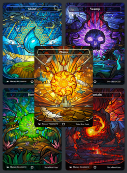 Magic MTG Dominaria United Full Art Basic Lands Set (Standard / FOIL) ENG NM - Image 1