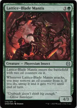 Lattice-Blade Mantis - FOIL - C Phyrexia: All Will Be One 173 - MTG - Image 1