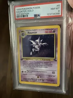 Pokemon 1999 Fossil Haunter 6/62 1st Edition Holo PSA 8 NM WOTC 🔥 - Image 3