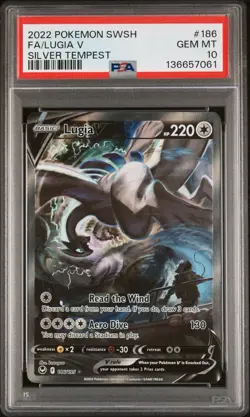 Pokemon 2022 Lugia V 186/195 Alt Art Silver Tempest GEM MINT PSA 10 - Image 1