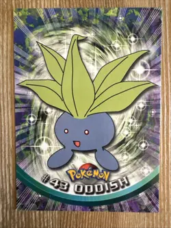 Oddish #43 Blue Label - Pokemon Topps TV Animation NM - Image 1
