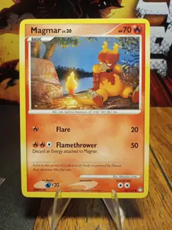 2007 Pokemon Mysterious Treasures Magmar #54 Extremely LP - Image 1