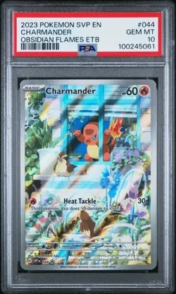 PSA 10 - 2023 Pokemon Obsidian Flames CHARMANDER Black Star Promo #044 (5061) - Image 1