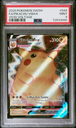 Pikachu VMAX Vivid Voltage 044/185 2020 Full Art Pokemon SWSH MINT PSA 9 - Image 1