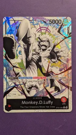 One Piece TCG English ST21-001 Monkey D Luffy Leader Alt Art Parallel - Image 1