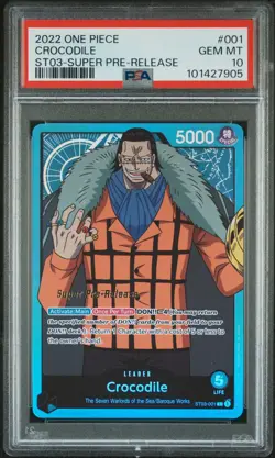 Crocodile - ST03-001 - PSA 10 - Super Pre-Release - English - One Piece - 519 - Image 1