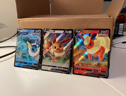 Flareon V SWSH149 Vaporeon V SWSH150 Eevee SWSH065 Sword & Shield Promo Cards - Image 1
