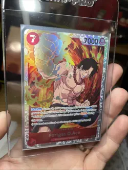One Piece Card Game Paramount War - Portgas.D.Ace SR Foil OP02-013 English - Image 1