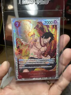 One Piece Card Game Paramount War - Portgas.D.Ace SR Foil OP02-013 English - Image 2