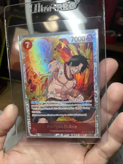 One Piece Card Game Paramount War - Portgas.D.Ace SR Foil OP02-013 English - Image 3