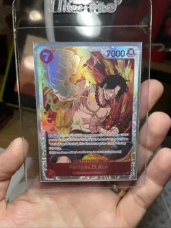 One Piece Card Game Paramount War - Portgas.D.Ace SR Foil OP02-013 English - Image 4
