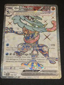 Pokemon TCG Greninja EX Twilight Masquerade Ultra Rare Card 198/167 NM Condition - Image 4