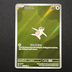 Pokemon Slakoth 212/191 Surging Sparks Illustration Rare Full Art Holo Card - Image 1