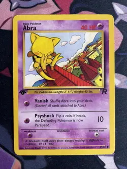 ABRA Pokemon Card - WOTC - 1st Edition - Team Rocket - 49/82 - LP+ - Image 1