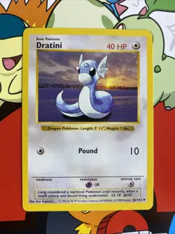 Pokemon TCG Dratini Shadowless Base Set Card #26/102 LP/NM - Image 1