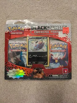Pokemon Black & White Emerging Powers 3 Pack Blister SEALED - Image 1