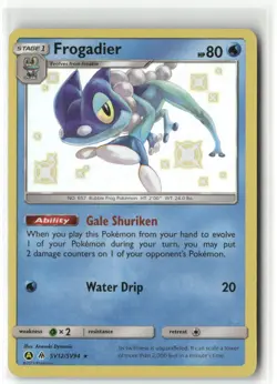 Pokemon Frogadier Shiny Holo Rare Hidden Fates: Shiny Vault SV12/SV94 NM - Image 1