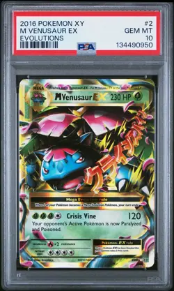2016 POKEMON XY EVOLUTIONS #2 M VENUSAUR EX PSA 10 - Image 1