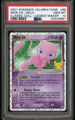 2021 Pokemon Celebrations Mew Ex Holo Classic Collection #88 PSA 10 - Image 1