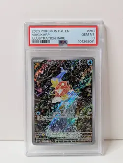 2023 POKEMON PAL EN-PALDEA EVOLVED ILLUSTRATION RARE #203 MAGIKARP PSA 10 - Image 1