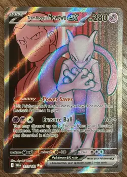 POKEMON TCG Team Rocket's Mewtwo ex 213/182 Sv10: Destined Rivals Holo - Image 1
