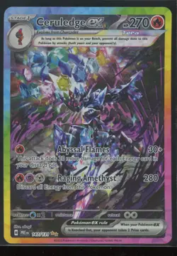 2025 Pokemon S&V Prismatic Evolutions Ceruledge ex Holo Secret Rare #147/131 - Image 1