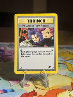 Pokemon TCG Here Comes Team Rocket! 15/82 Team Rocket 1999-2000 WOTC Holo LP - Image 1
