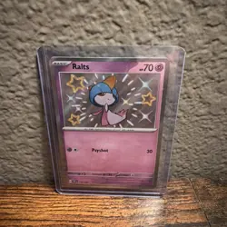 Ralts 153/091 Scarlet&Violet Paldean Fates Rare Shiny Holo Pokemon TCG - Image 1