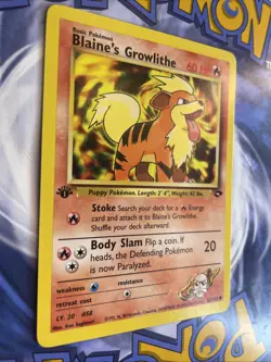 1st Edition Blaine’s Growlithe 62/132 - Gym Challenge - Near Mint - Image 2
