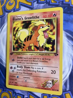 1st Edition Blaine’s Growlithe 62/132 - Gym Challenge - Near Mint - Image 3