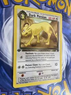 2000 Pokemon Team Rocket First Edition Dark Persian #42/82 - LP WOTC Vintage - Image 2