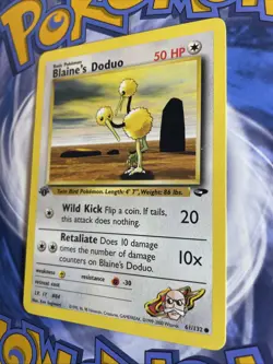 Blaine's Doduo - 61/132 Gym Challenge - WOTC - Pokemon TCG - NM - Image 3