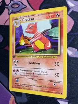 GERMAN 24/102 Charmeleon - Glutexo 1st Edition Pokemon TCG Base Set LP - Image 3