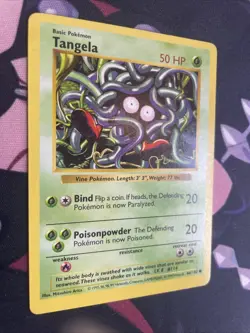 Tangela 66/102 - Pokemon TCG 1999 Shadowless Base Set - Vintage WOTC - MP - Image 2