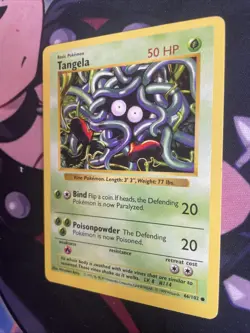 Tangela 66/102 - Pokemon TCG 1999 Shadowless Base Set - Vintage WOTC - MP - Image 3