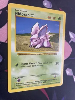 Nidoran - Shadowless - 55/102 Base Set - Pokemon TCG - 1999 LP - Image 2